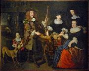 unknow artist Retour de chasse. Portrait d'une famille strasbourgeoise oil painting reproduction